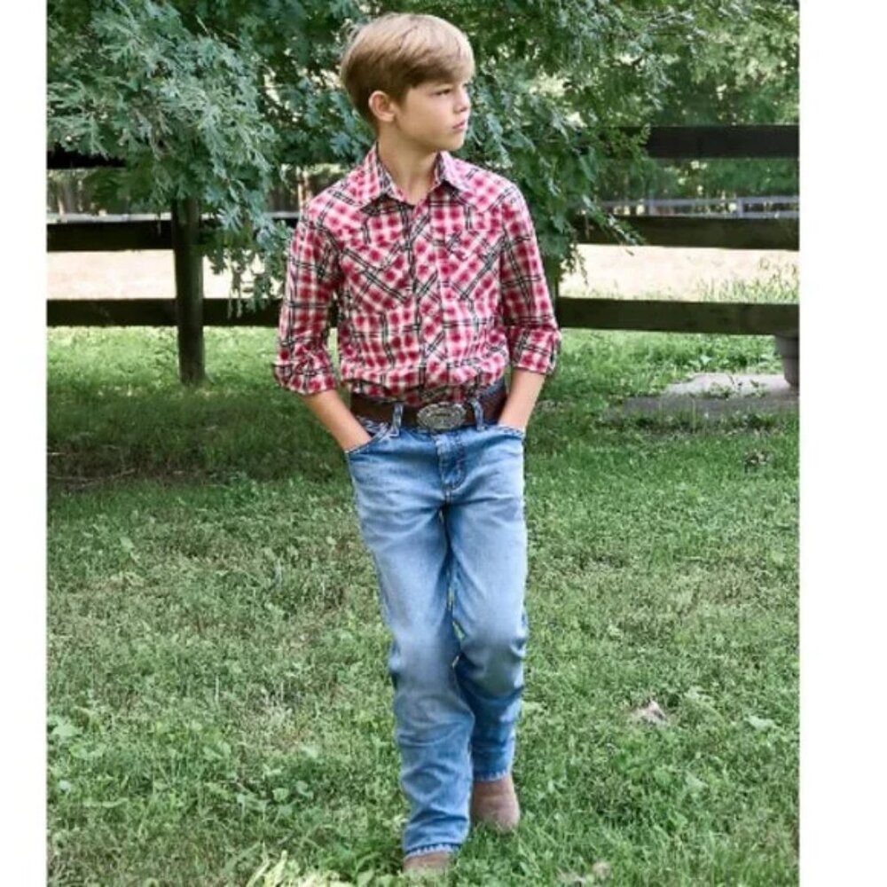 Wrangler Retro Jeans Boys 16 Slim Straight Blue Cowboy Western